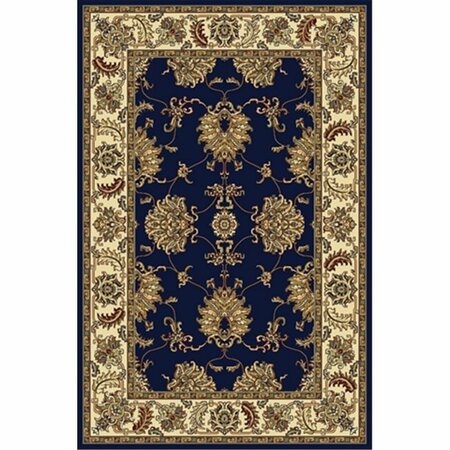 AURIC Noble Rectangular Navy Blue Traditional Italy Area Rug, 7 ft. 9 in. W x 11 ft. 6 in. H AU1617725